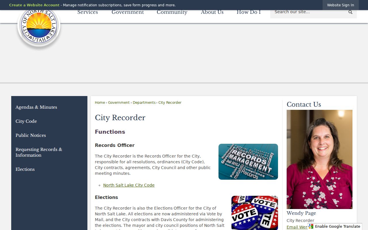 North Salt Lake city directory city records collection