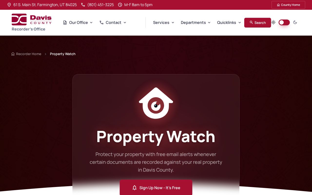 North Salt Lake neighbors property watch registration and parcel records